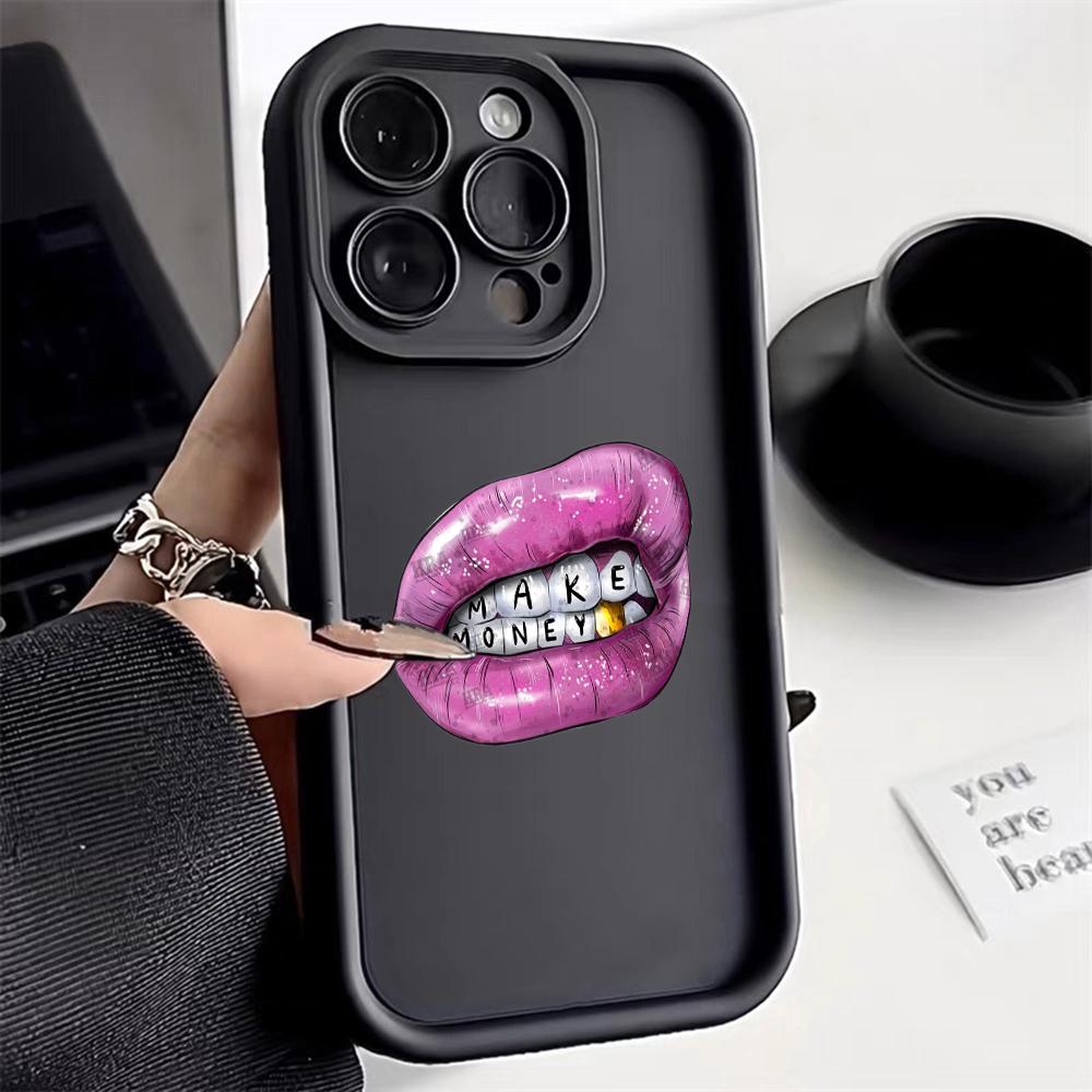 LZ20 Lips kiss design силиконовый чехол для телефона Infinix Smart 9 Hot 40i Tecno Camon 20 Pro Moto G22 G30 OnePlus Google Pixel 9 противоударный задний чехол