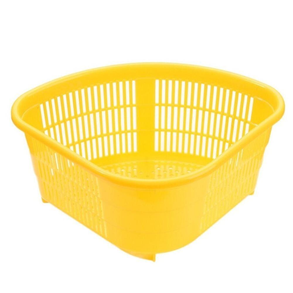 Contrasting Colors Triangular Sink Drain Basket Durable Vegetable Drain Basket