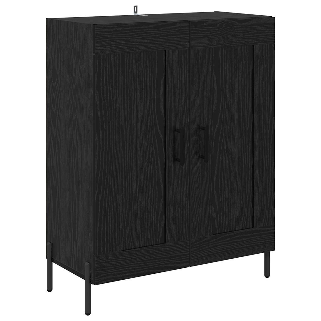 Highboard in Black Oak Look 69.5 x 34 x 180 cm Engineered Wood