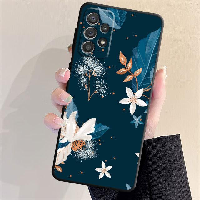 Красивый чехол для телефона с цветком кактуса и цветочным листом для Samsung Galaxy A72 A71 A31 A51 A33 A22 A13 A21s A23 A52 A53 A32