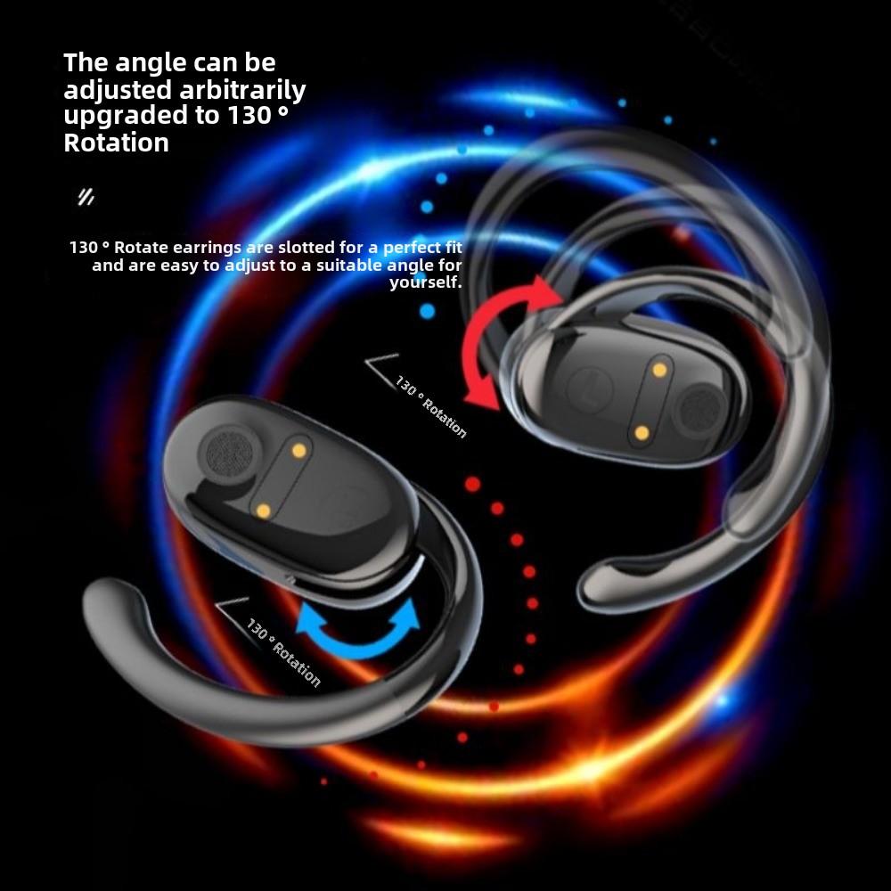 Bluetooth-гарнитура Беспроводная OWS Earless Rotary Hanging Ear Digital Display Motion Noise Cancelling Headset