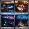 Galaxy Projector 2-in-1 Star Planetarium with 7 HD Slides LED Night Light for Kids Bedroom Ceiling Decor