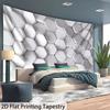 Текстиль с 3D-эффектом в виде шестиугольников Минималистичный Белый Геометрический Фон для Комнаты