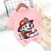 PAW Patrol Children Short Sleeve Tshirt Cartoon Chase Skye Print Pullover Boys Girls Summer Breathable Casual Cotton Tops Gifts