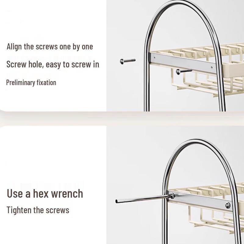 Beifu Нержавеющая сталь Настольная сушилка для посуды