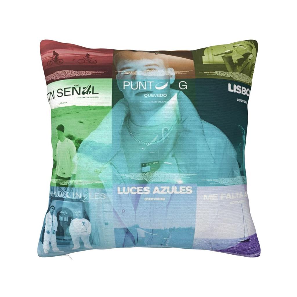 Rapper Quevedo Spanish Singer Pillow Cover Cushion Cover Square Pillow Case Funny Pillowcases For Office Car Home Decorative