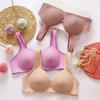 Женский удобный тонкий бюстгальтер, нижнее белье большого размера без стального кольца, бюстгальтер со сборками, нижнее белье для кормления грудью и против провисания