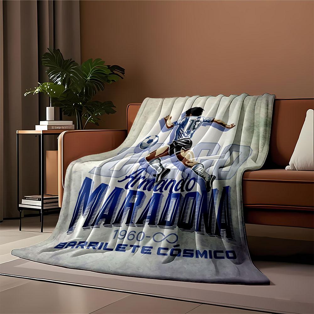 Maradona Soccer Art Blanket for all seasons blanket lunch break throw gift