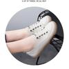 Fashion Genuine Leather Shoes for Women Luxury Casual Shoes Low Top Flat Women Tennis Sneakers Wide Toe Soft Ladies Little While Shoe