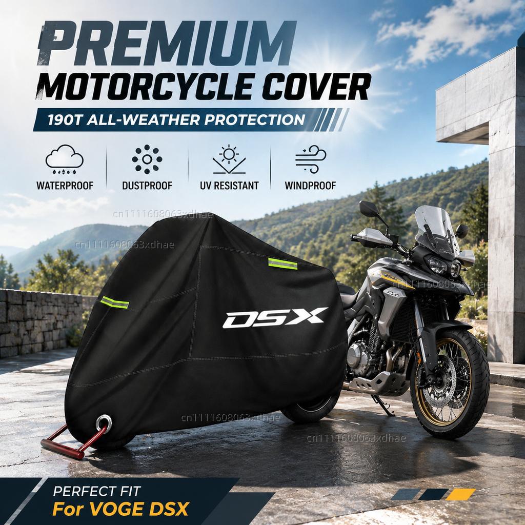 Premium Motorcycle Cover All Weather Dust Rain UV Protection 190T Oxford Cloth For For VOGE DSX 900 DSX 625 DSX 500 DSX900 DSX