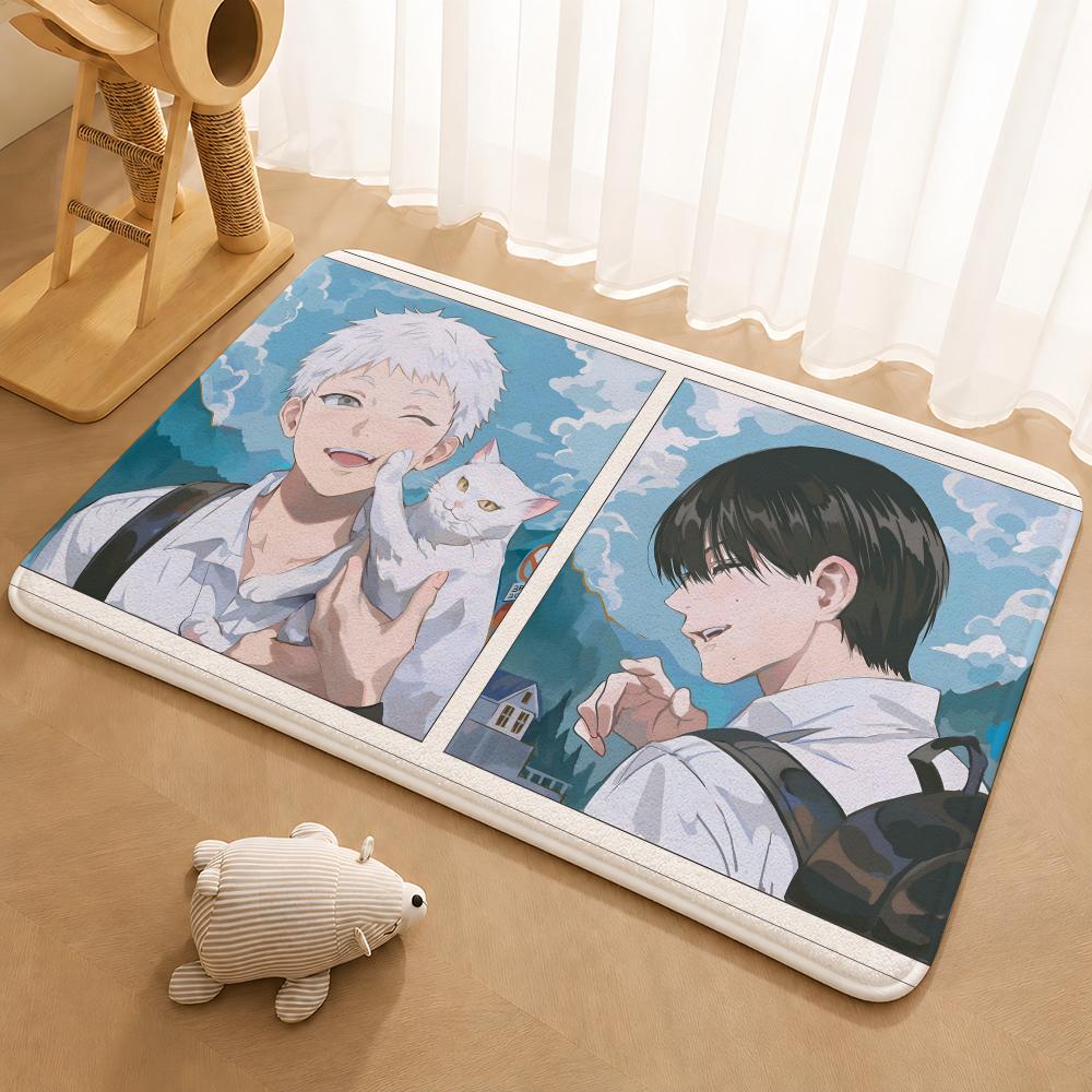 The Summer Hikaru Died anime Floor Mat Floor Mat Soft Flannel Non-Slip Door Rug for Living Room