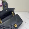 [Pre-Owned] Gucci GG Marmont Small Matelassé Shoulder Bag 'Black' - Excellent #1IPOC5G