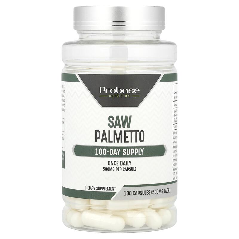 Saw Palmetto, 500 mg, 100 Capsules