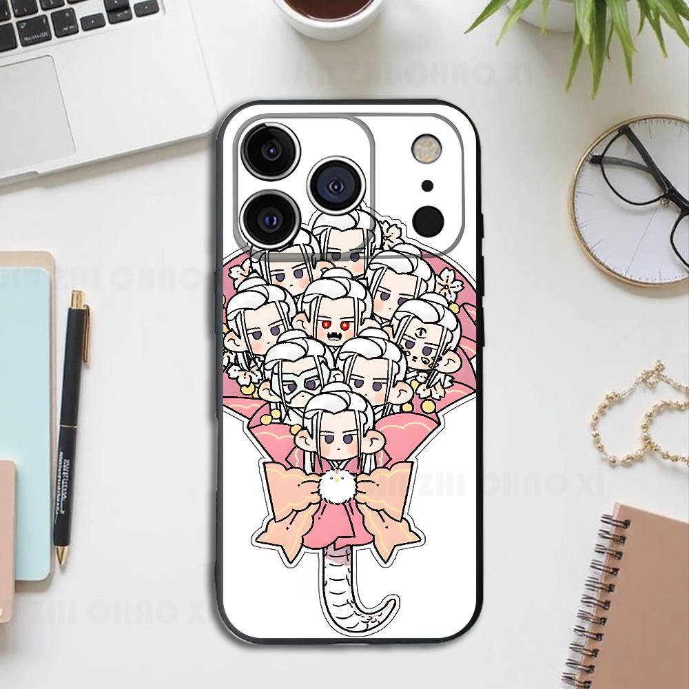 Чехол для телефона Drama XiaoYao Черный для iPhone 17 16 15 14 13 12 13 12 11 Pro Max Plus XS XR Силиконовый Мягкий Задний Чехол