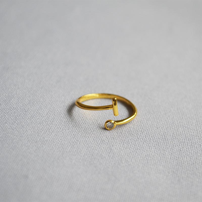 2019 Exquisite Adjustable Initial Ring for Women - Stackable Open Design for Index Finger