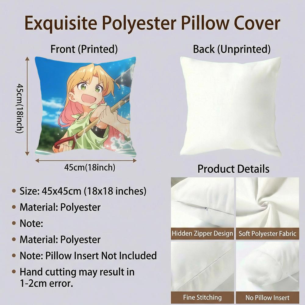 Fantasy Ruri No Hoseki Cushion Cover Cushion Cover Set 4Pcs 50X50 45X45 40X40 Pillowcase Decorative Sofa Home Decor