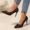 Fashion Women's Shoes Shallow Women's High Heels Plus Size Solid Party Pumps Women Sexy Pointed Toe Heels Women