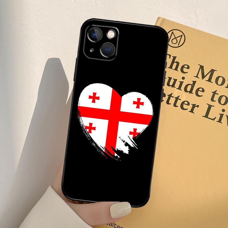 Georgia Flag Phone Case For iPhone 16 15 14 Pro Max Plus 12 11 13 Pro Max 12 Mini 13 Mini Cover