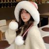 Women's Autumn and Winter Wool Knitted Hat Plush Thickened Warm Windproof Hat Cold Ear Protection Hat for Casual & Formal Outfits, Cold Weather Gear
