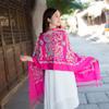Autumn and winter Nepalese cashmere cotton embroidered paisley ethnic style scarf for women, warm thick shawl with artistic retro style