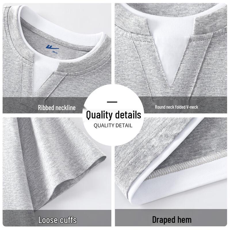 Warrior Men's Faux Two-Piece Cotton T-Shirt