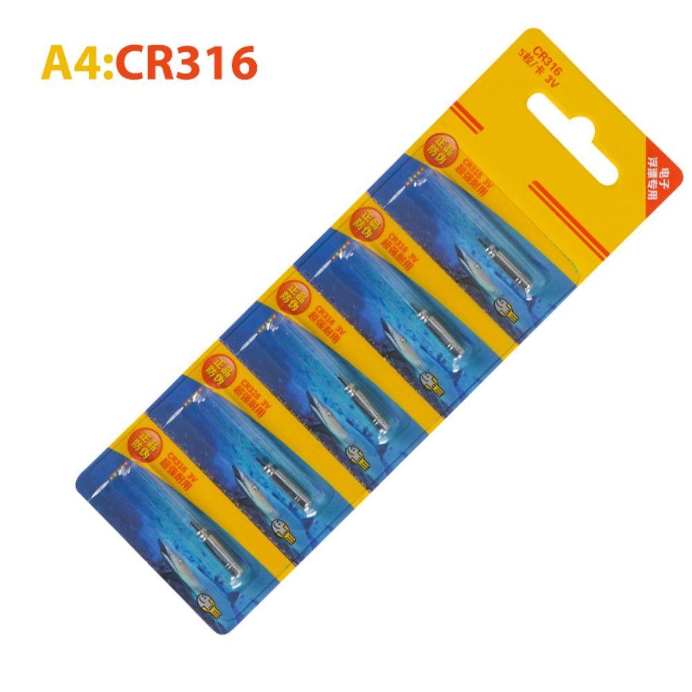 5PCS Endurance Electricity Fishing Floats Lithium Pin Battery   Night Fishing