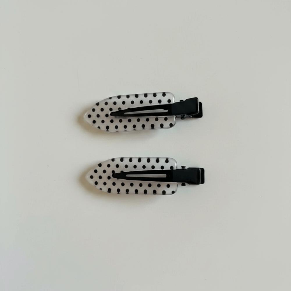 Polka Dot Seamless Hairpin Black White Hair Styling Accessories Cute Acrylic Hair Clips Daily Wear