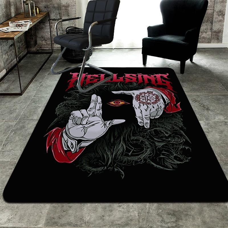 Hellsing Rug Floor Mat for Living Room or Bedroom Soft and Comfortable Carpet a Gift for Birthday and Holiday.