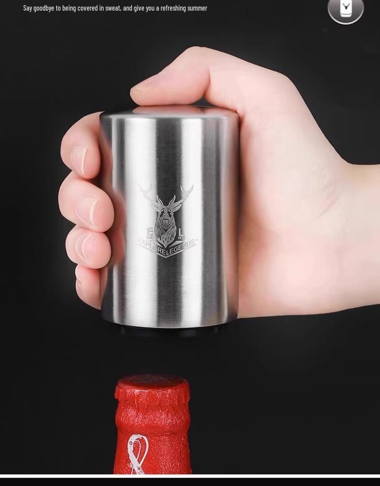 Автоматическая открывалка для пивных бутылок из нержавеющей стали с нажимным механизмом