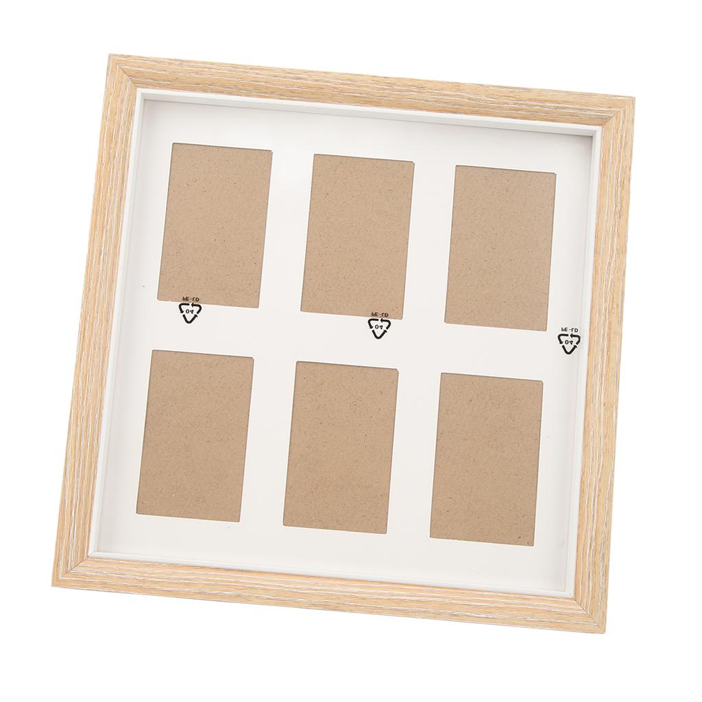 Wooden Picture Frame Can Hold 6pcs 3inch Photos Wooden Mini Picture Frame for Polaroid Photo