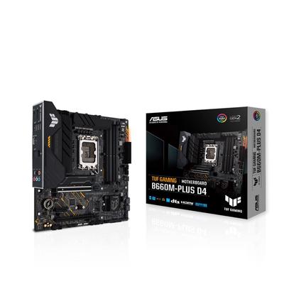 Материнская плата mATX с чипсетом B660 и процессором INTEL 12-го поколения от ASUS, авторизованный дистрибьютор TUF GAMING D4 (LGA1700) B660M-PLUS [Отечественный продукт]