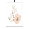 Wall Art Canvas Painting Modern Line Face Body Girl Color Block Nordic Posters And Prints Wall Pictures For Living Room Decor