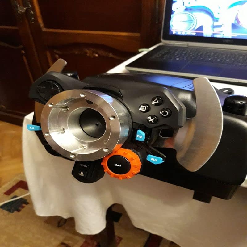 Lumclaw Для Logitech G29 G920 G923 13-дюймовая переходная пластина для рулевого колеса 70 мм PCD Модификация для игры в гоночный автомобиль (Серебряный)