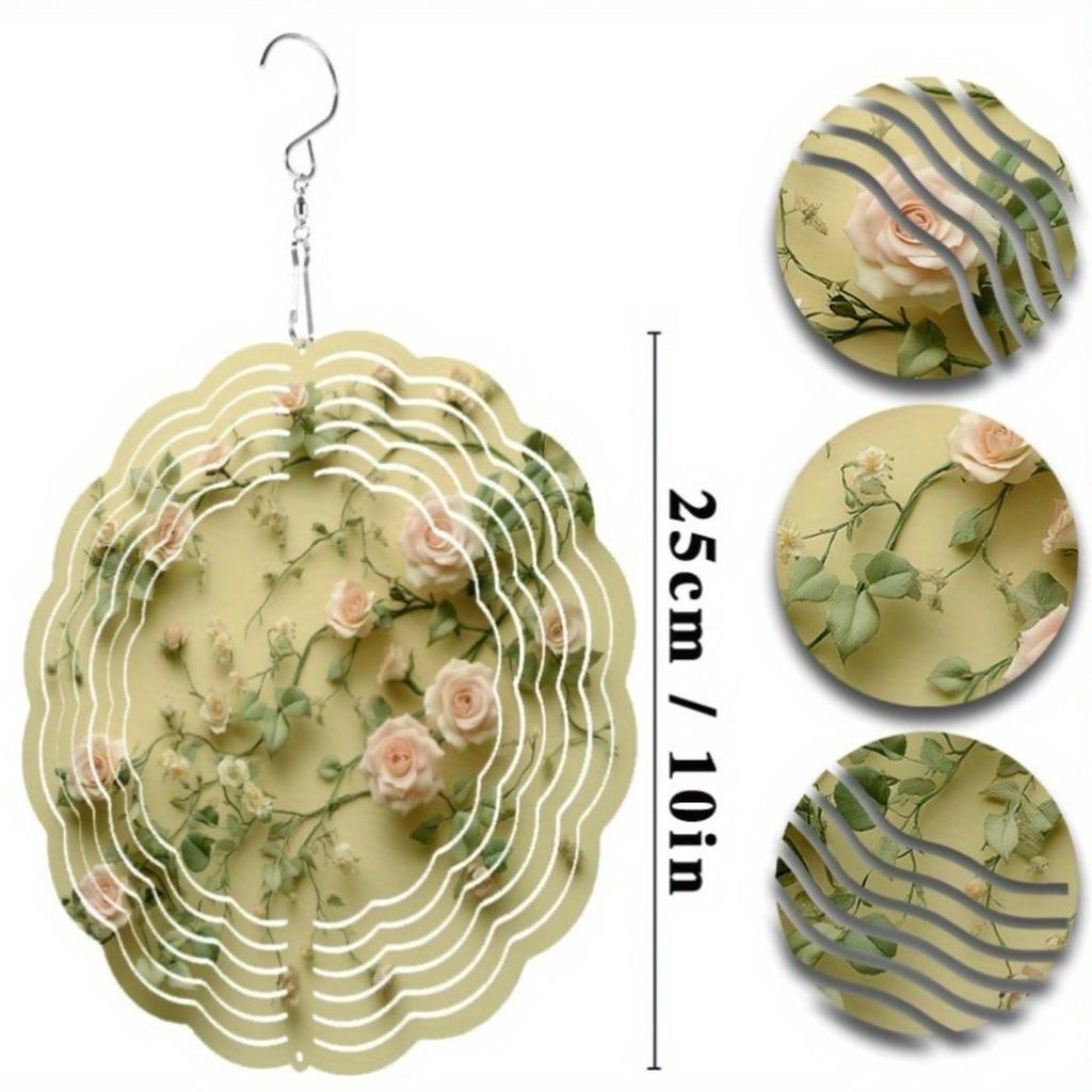 10-дюймовый металлический ветряной спиннер, художественный декор для сада, вращающийся на 360 градусов подвесной колокольчик для улицы на все сезоны, подарок для друзей и семьи