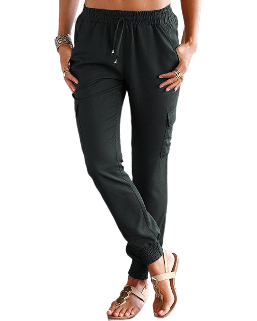 Azura Exchange Облегающие брюки-джоггеры с завязками и высокой талией