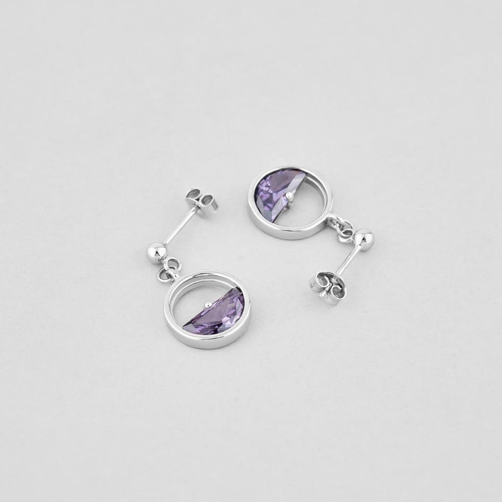 Серебряные серьги Горизонт