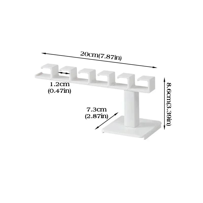 L-Shaped 6 Hooks Baseball Cap Wall Organizer - Multifunctional No Drill Hat Rack with Adhesive Hooks for Space Saving Storage