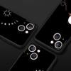 Couple Black and White Love Sun Moon Luxury Phone Case For iPhone 13 15 14 12 11 Pro MAX XR X SE XS 7 8 Plus Silicone Cover