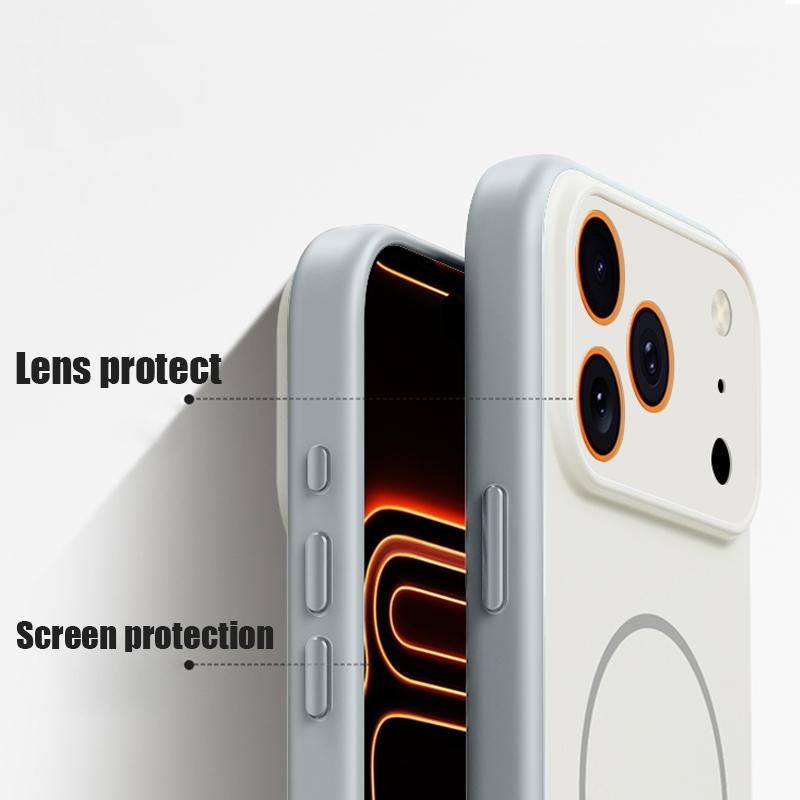 Cartoon Strawberry Print Magnetic Phone Case For iPhone 17 Pro Max 16 15 14 13 Pro Max For Magsafe Wireless Charge Hard PC Cover
