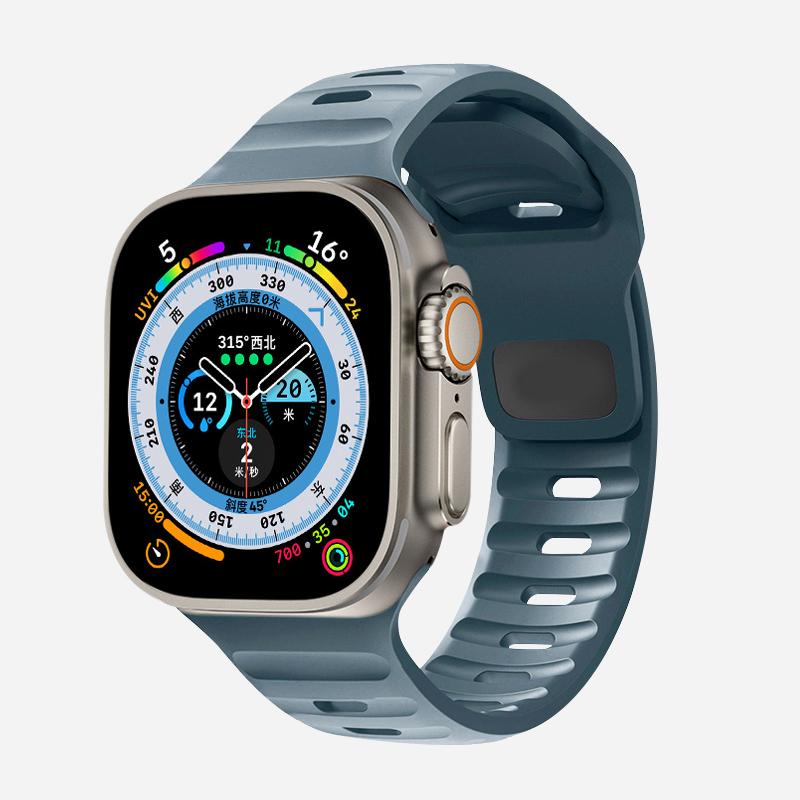Спортивный ремешок для Apple Watch Ultra 8 7 Series 49MM 45MM Мягкий силиконовый резиновый ремешок для часов для iWatch 6 5 4 3 2 1 42MM 44MM Браслет