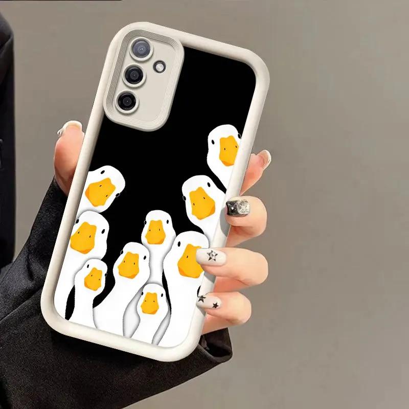 Мультяшная Утка Гусь Игровой Чехол Для Samsung Galaxy S24 S23 S22 S21 Ultra Plus Fe A55 A54 A53 A52 A35 A25 A15 5G Телефон Y2k Чехол
