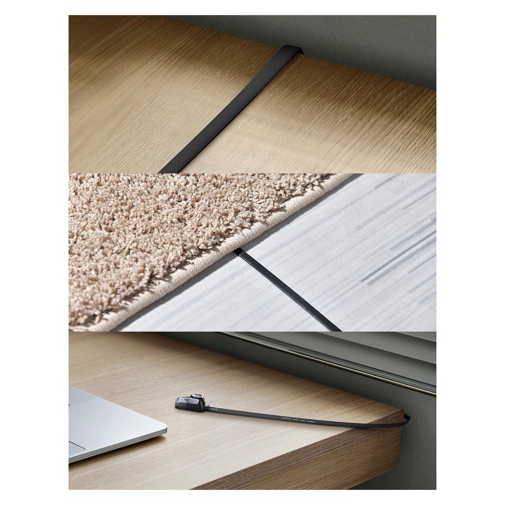 Baseus 15m High-Speed Flat Ethernet RJ45 Cable, 1Gbps, Black (Model: WKJS000301)