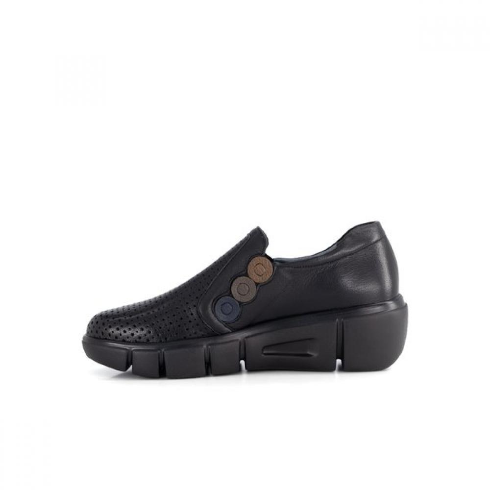 VAINER Женские мокасины с перфорацией S Comfort Черные 346f0v1ba