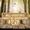 Kitchen Farm Wood Shed Accessories Home Decoration Funny Toys Plaque Cat Coop Cat Sign
