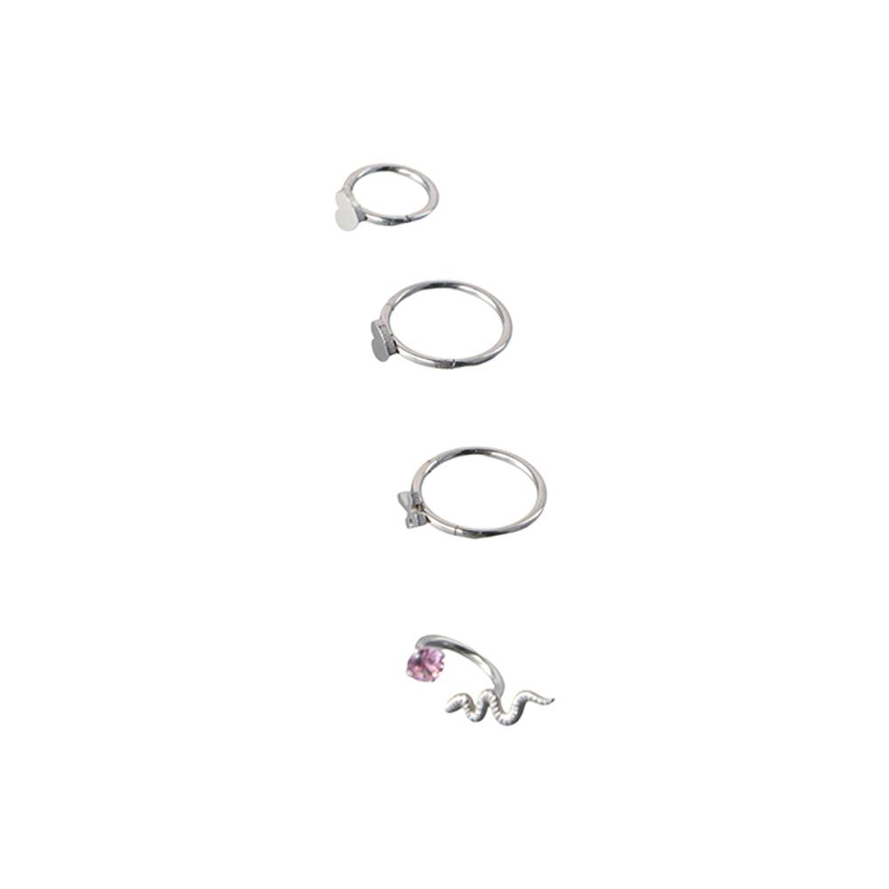 Аксессуар Женские украшения для тела Крест Губа Ноготь Кристалл Пирсинг Украшения Змея Кольцо для губы Сердце Губа Ноготь