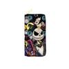 Nightmare Before Christmas PU Long Wallet for Women Zip Clutch Purse Makeup Bag Jack Skellington Print Black 3pcs