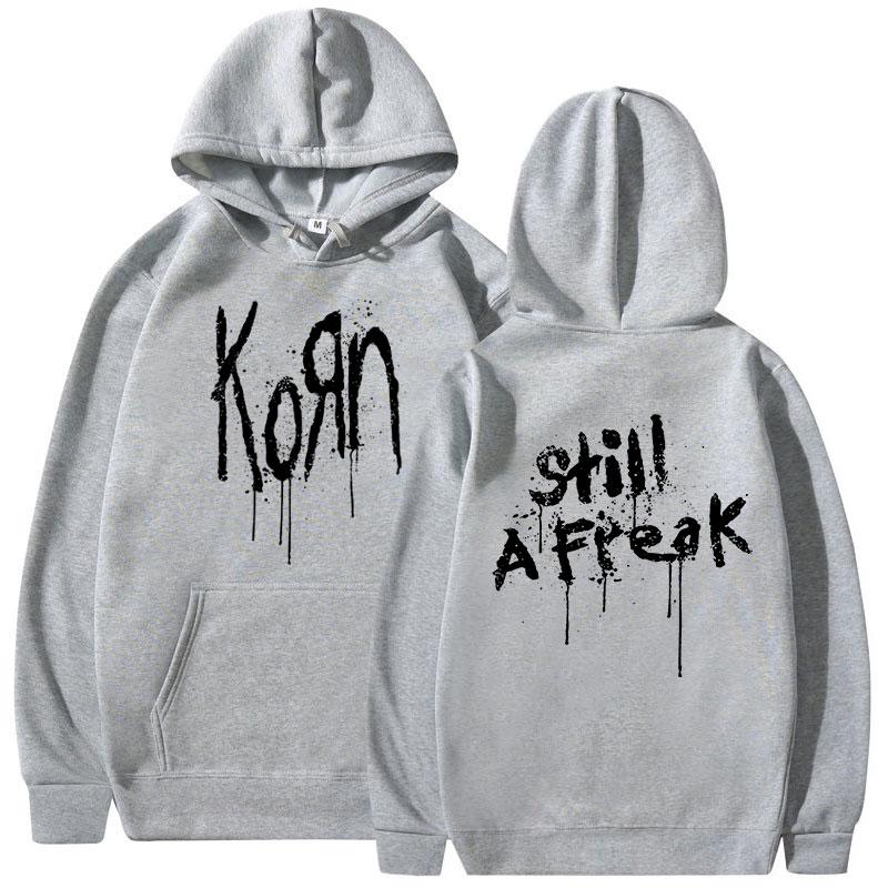 Korn Music Concert Rock Band WORLD TOUR Hoodie Мужская винтажная металлическая готическая свободная толстовка с капюшоном