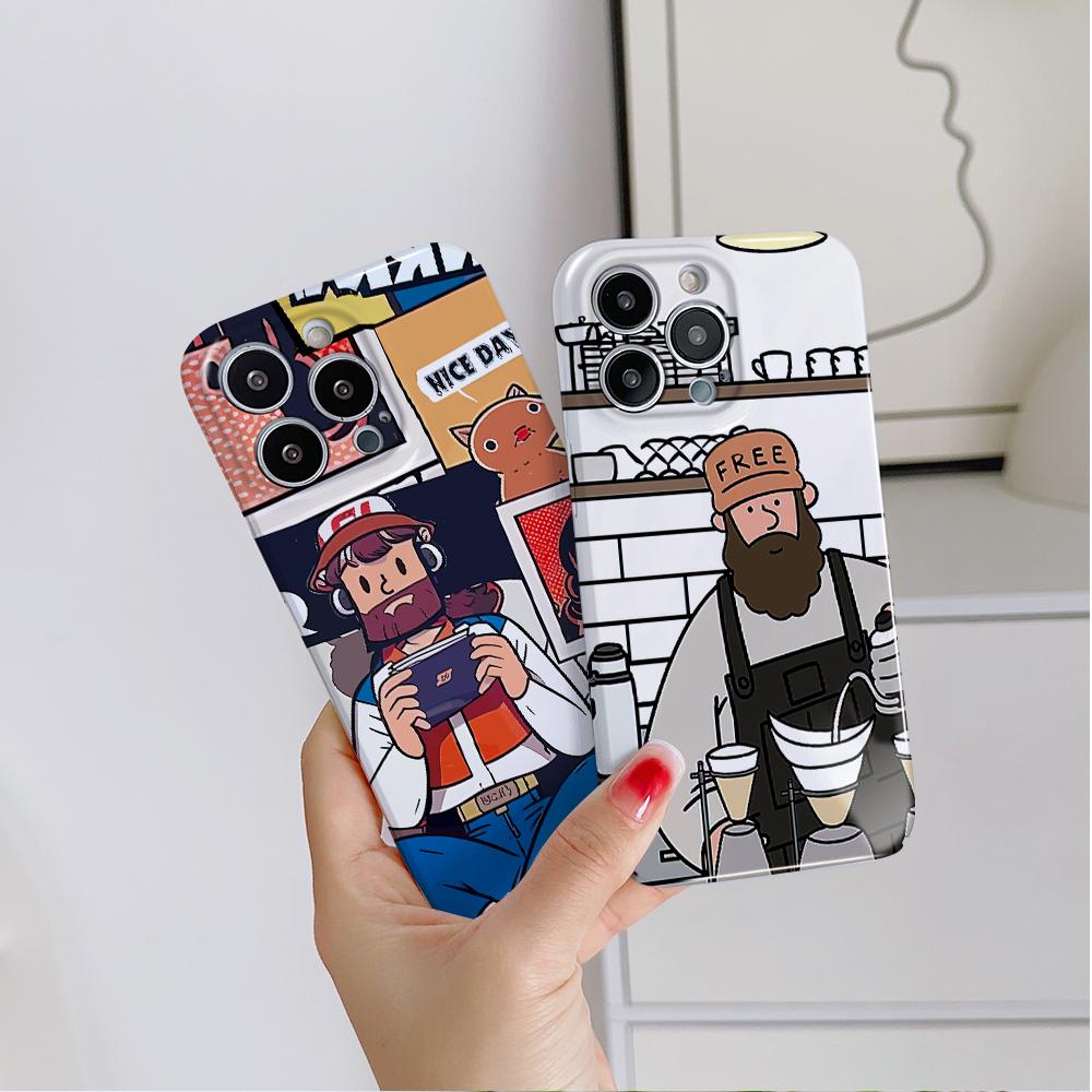 All-inclusive Film Phone Case Cartoon Fashion Design Hard Shell Full Cover Camera Protection Case for iPhone Huawei Honor Vivo Google