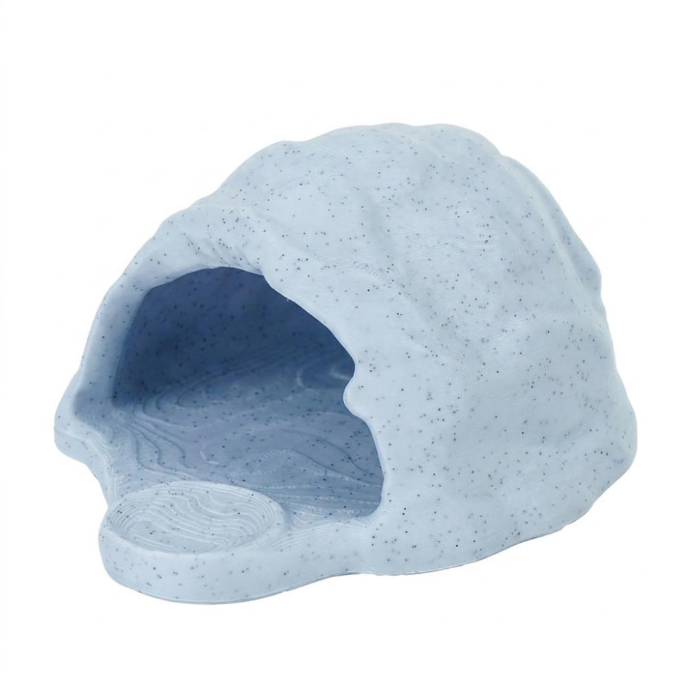 Simulation Rock Reptile Hideout Sturdy PETG Hidden Cave Shelter Lizard Feeder Turtle Tank