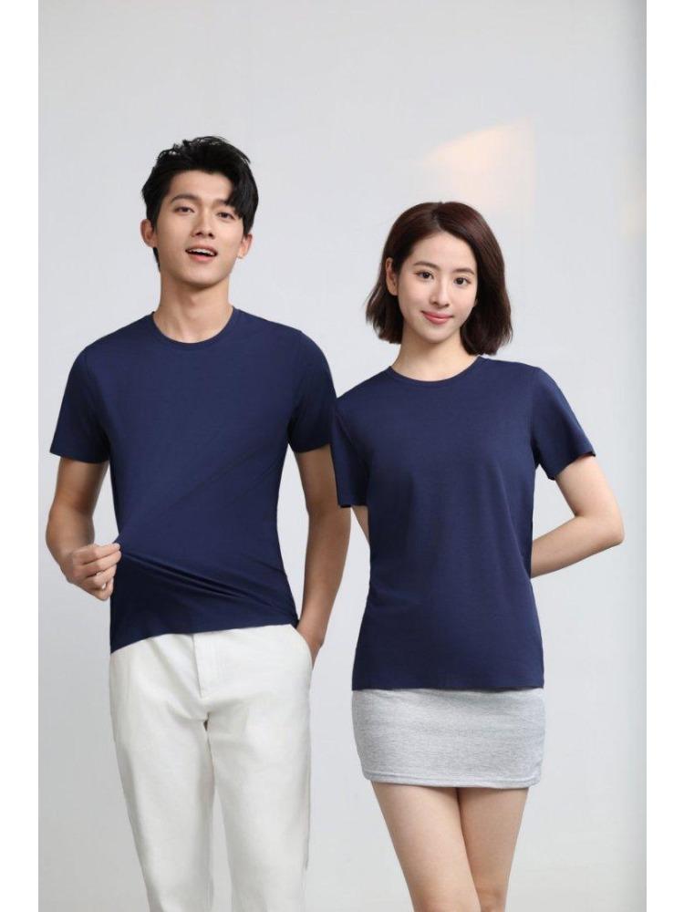 Летняя мужская и женская футболка с коротким рукавом, мягкая, легкая, унисекс, прохладная, с круглым вырезом, YG-253